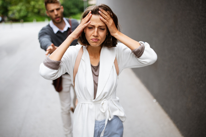 Couple fighting or about to break up