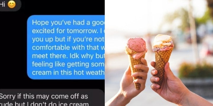 ice cream date refusal tinder
