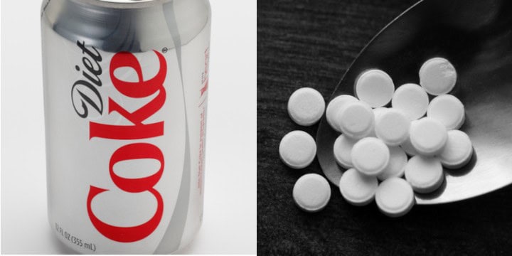 diet coke with aspartame