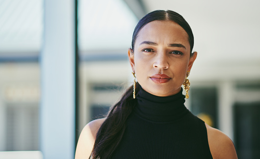 woman looking serious
