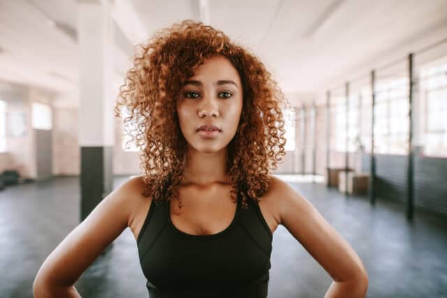 serious woman portrait