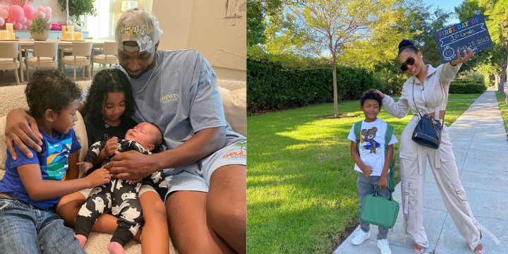 tristan thompson with kids; jordan craig and son