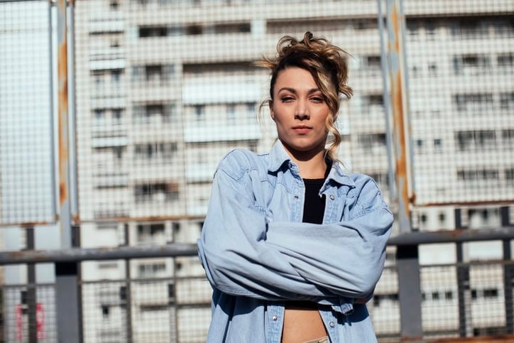 woman with crossed arms, bad attitude
