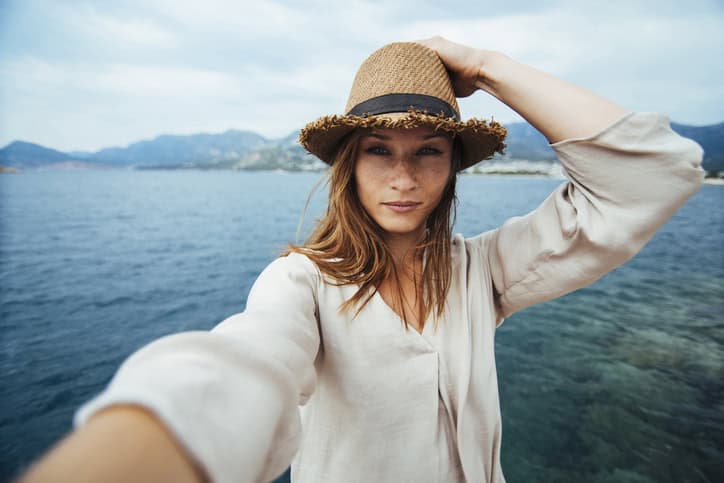 Beautiful girl at the seaside