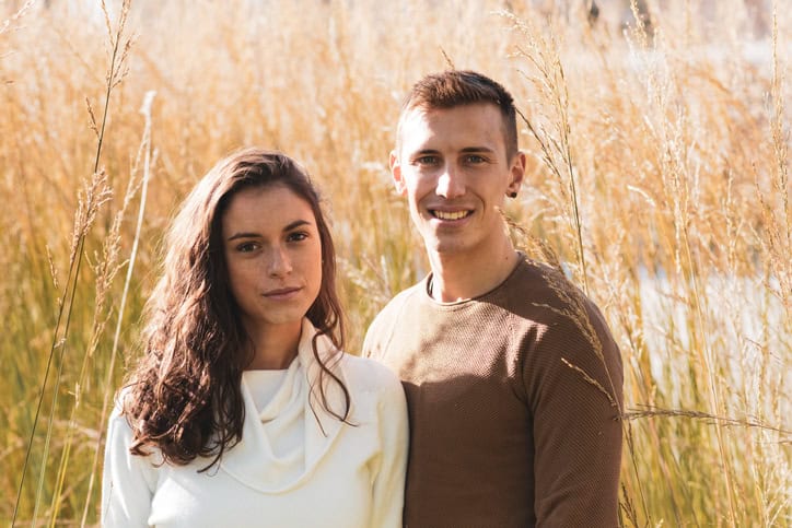 Portrait of a young couple, generation z