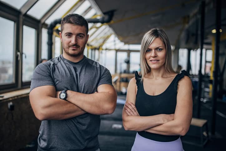Fitness instructors in gym