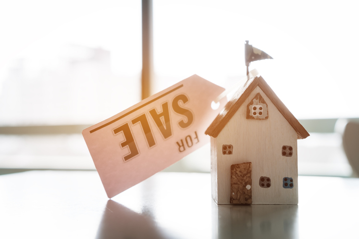 Home for sale and real estate mortgage.