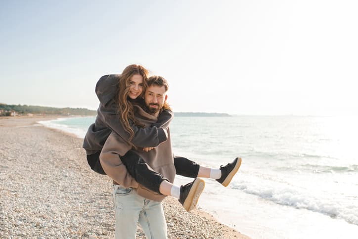 couple enjoying time on the beach
