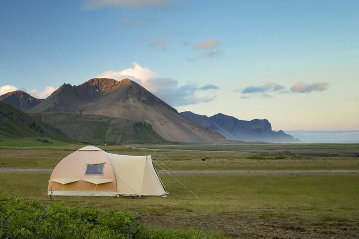 Camping in the wild.