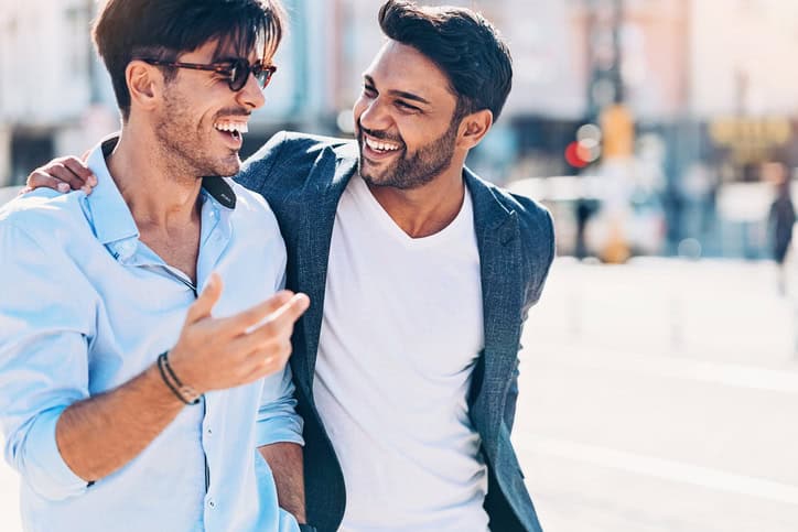male friends having a laugh