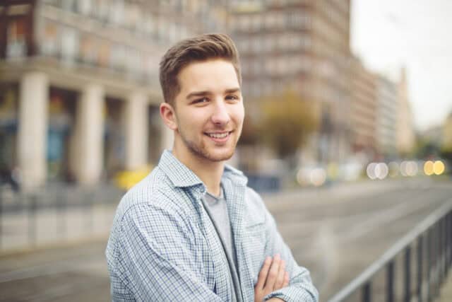 Young man in the city