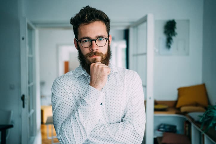 Businessman in a modern office. 