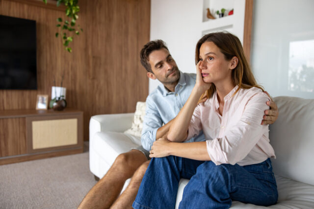 argue sad couple disagreement fight
