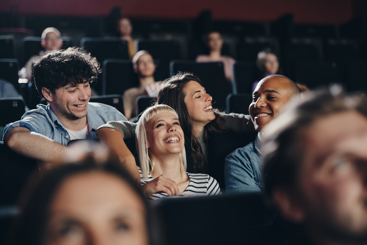 People in a movie theater.