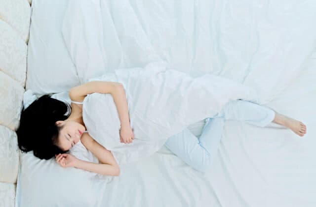 Young woman sleeping,