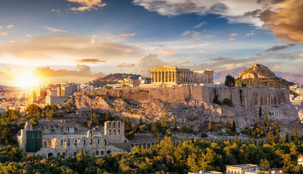 The Acropolis in Athens.
