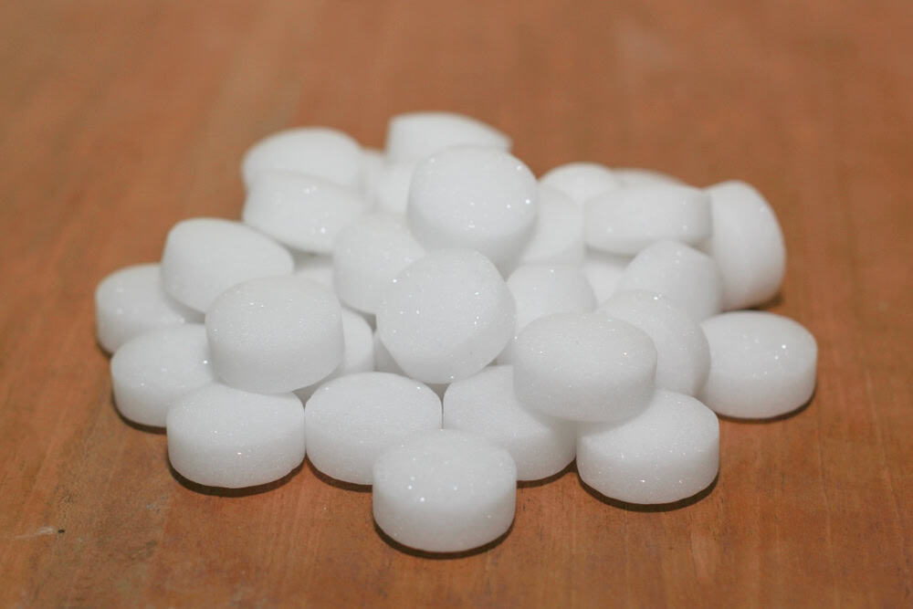Mothballs in a pile. 
