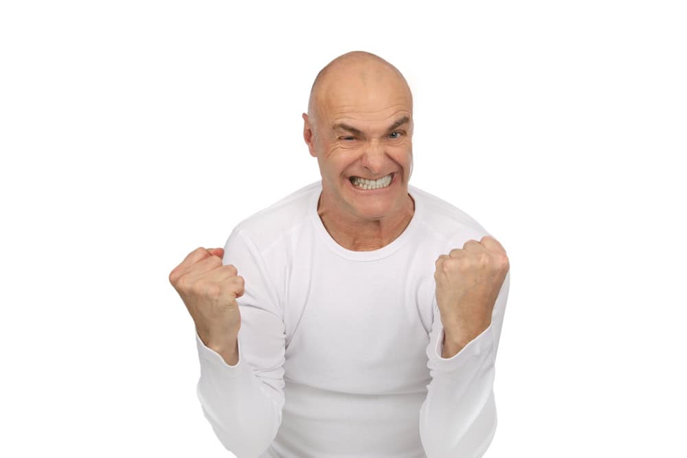 Man looking very positive.