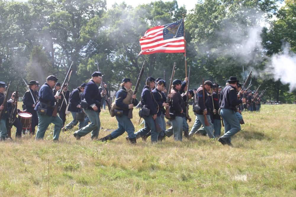 A Civil War reenactment.