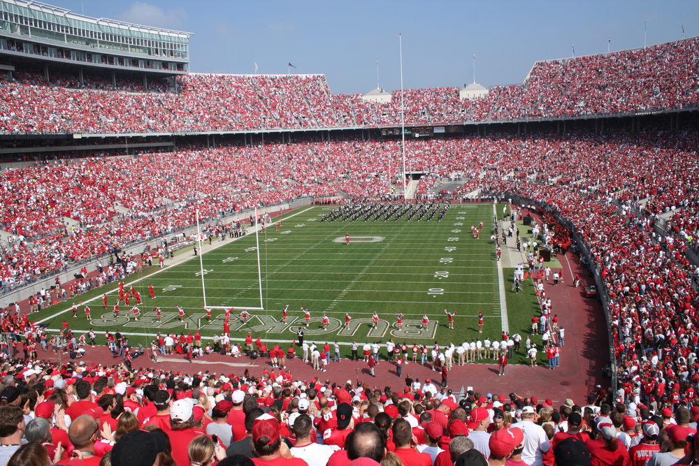 Large college football game.