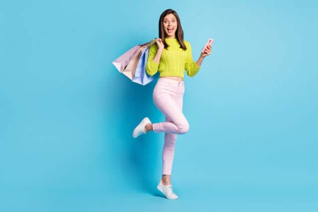 Woman who is confident with her body language.