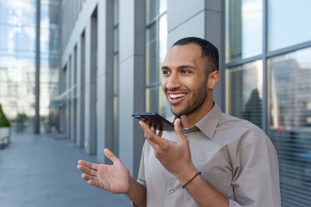 Man talking on the phone. 