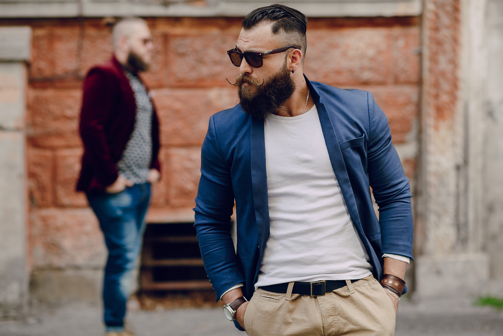 Fashionable man on the city streets.