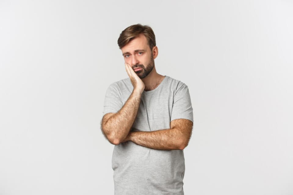 Man looking sad.