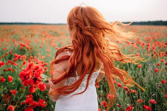 Beautiful red-haired woman.