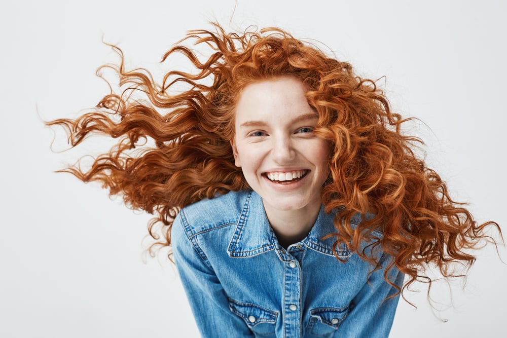 Woman with beautiful red hair.