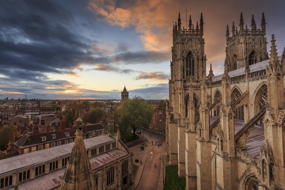 Beautiful buildings in England.