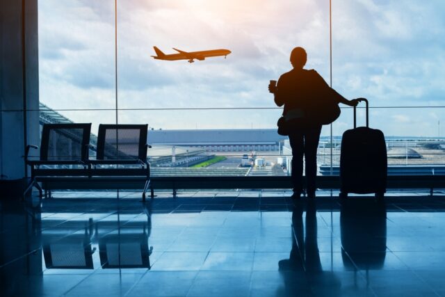Woman at the airport.