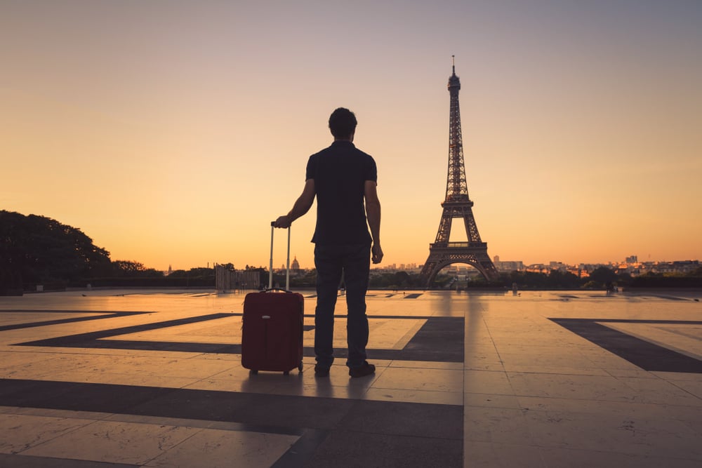 Tourist in Paris, France.