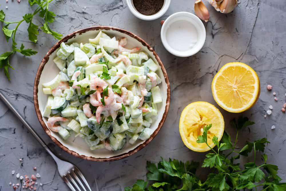 Salad with celery.