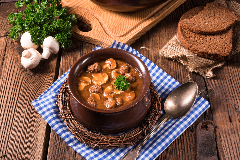 Delicious bowl of soup.