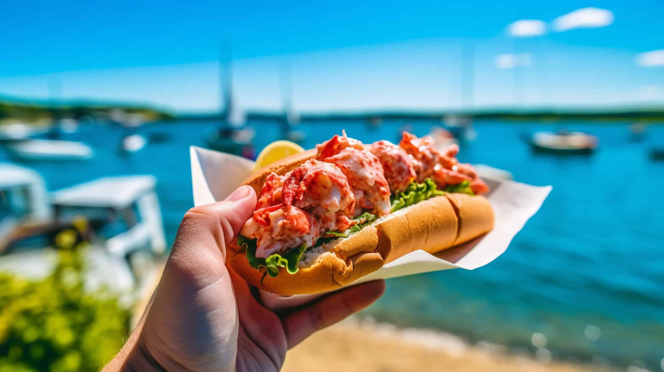 Lobster roll sandwich.