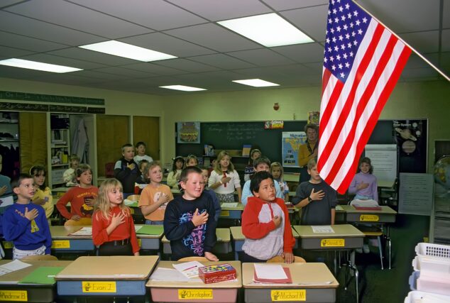 Young children in the classroom.