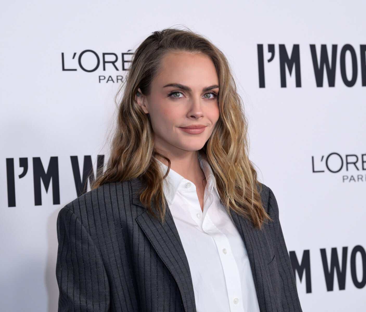 The actress Cara Delevingne.