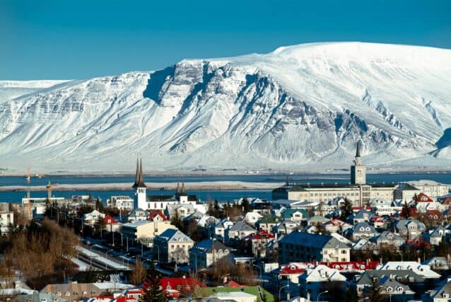 Beautiful city in Iceland.