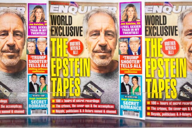 Magazine article about the Epstein Files.