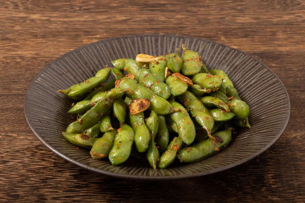 Bowl of edamame.