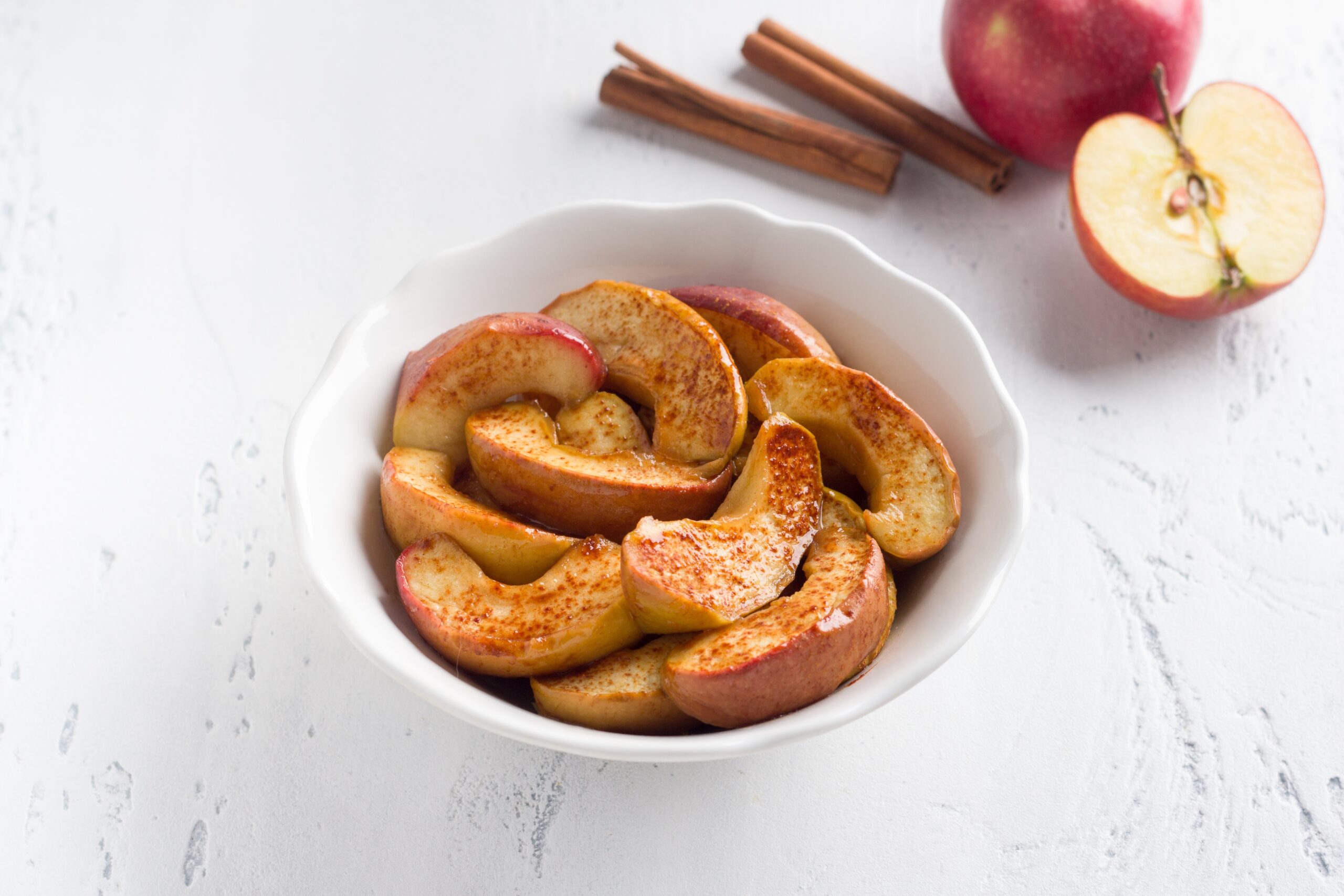 Baked apples and cinnamon.