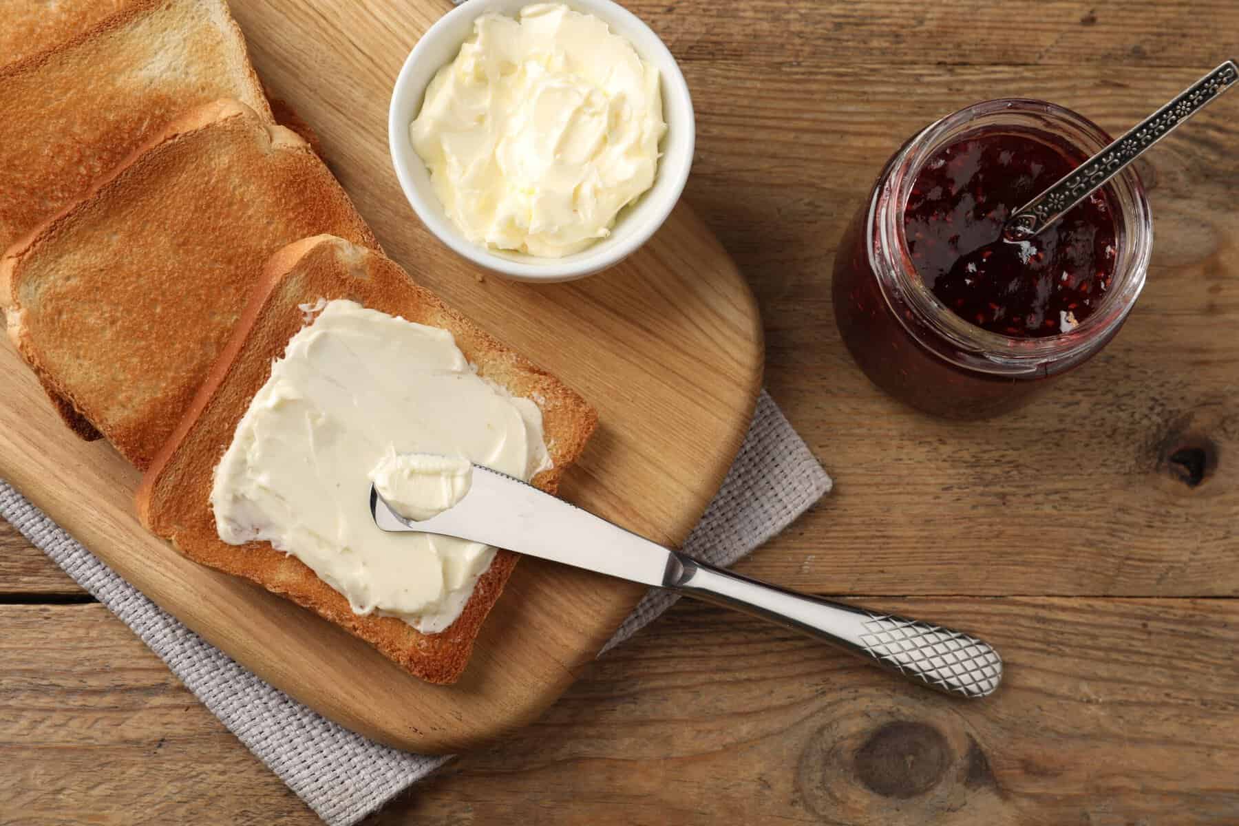 Toast with jam.