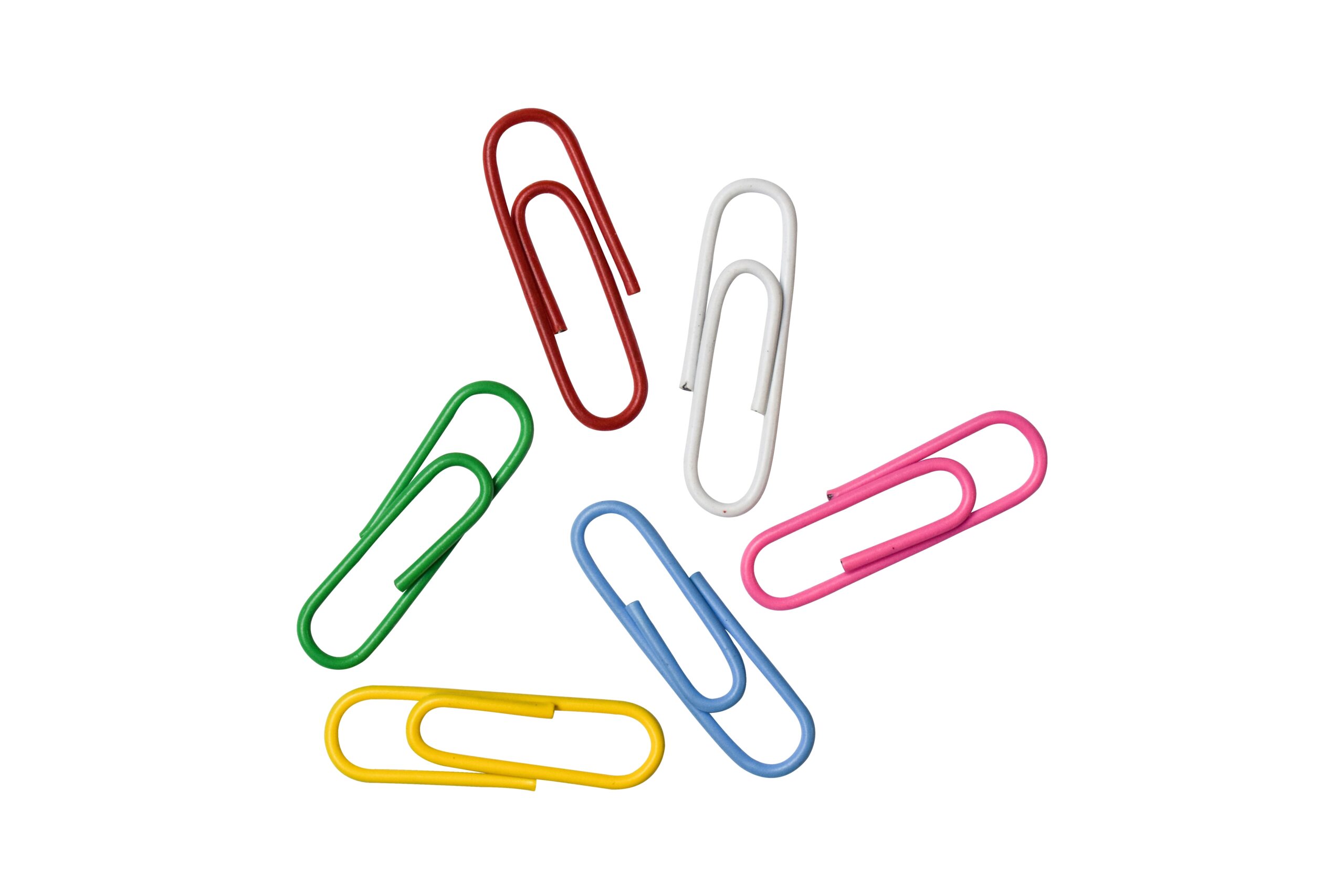 Colorful paper clips.