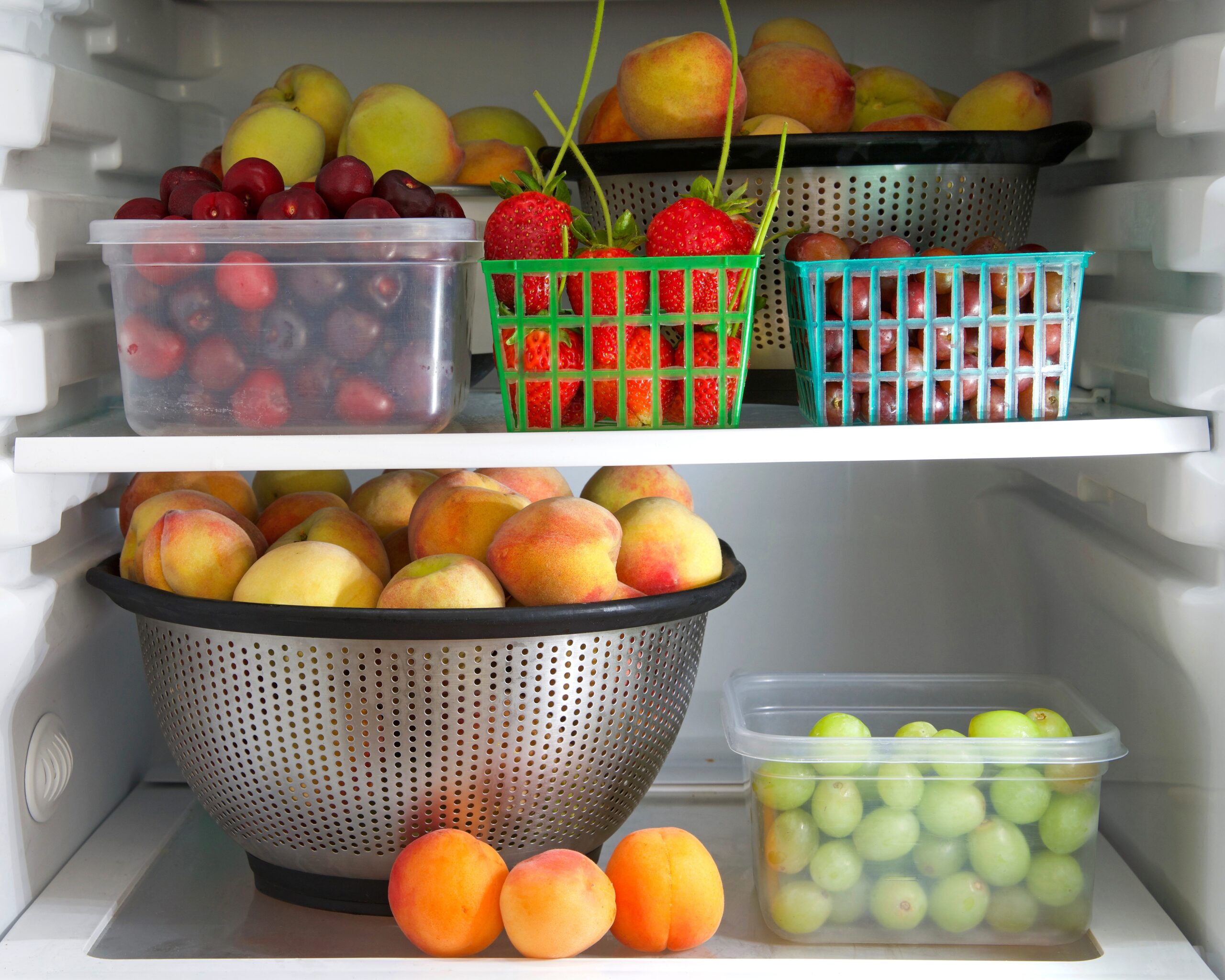 An organized refrigerator.