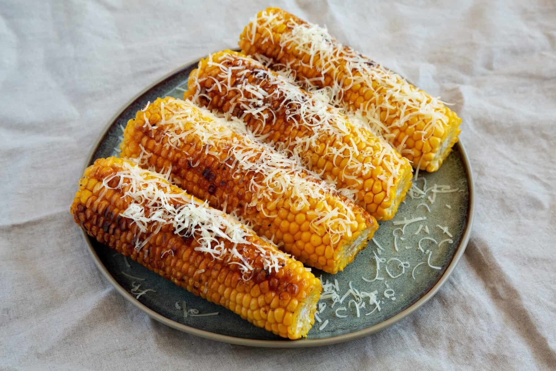 Grilled corn on the cob.