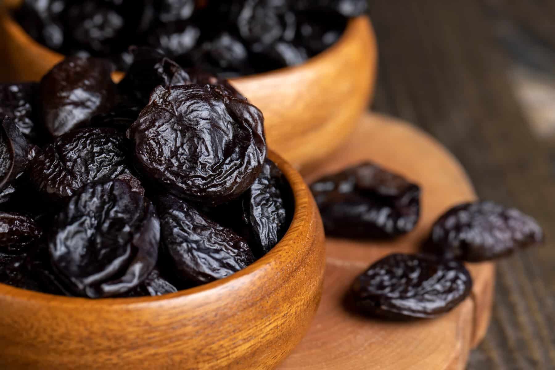 A bowl of prunes. 