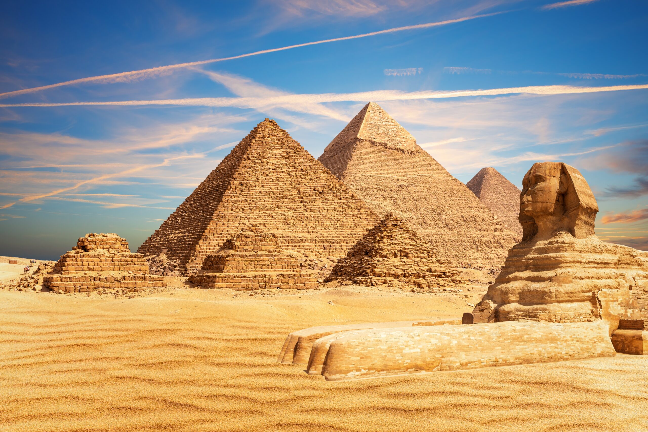 The pyramids of Egypt.
