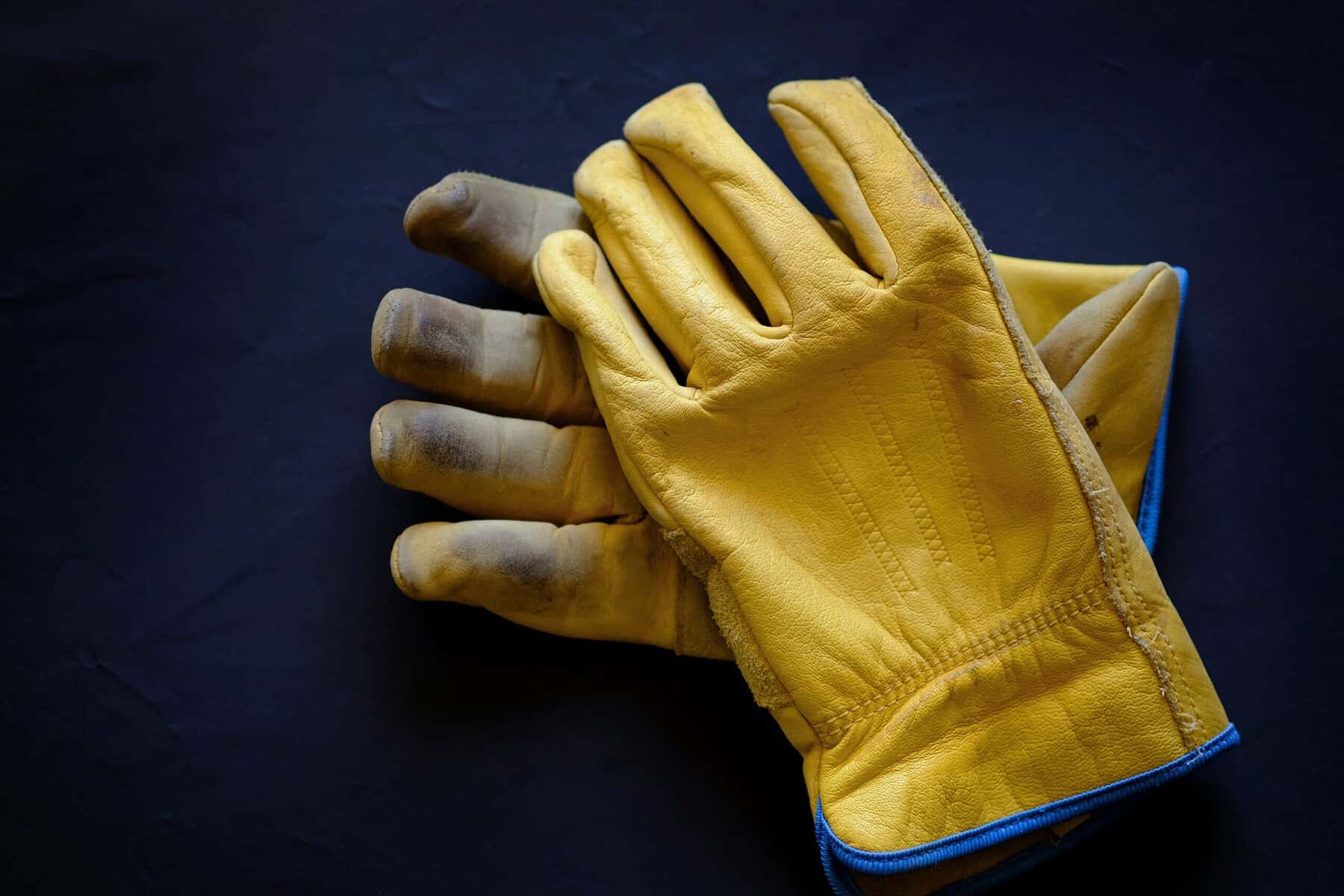 A pair of sturdy work gloves.