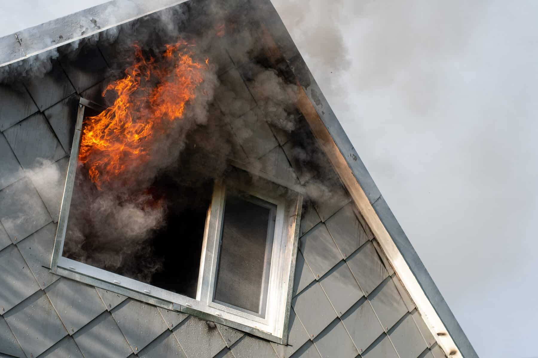 House on fire.